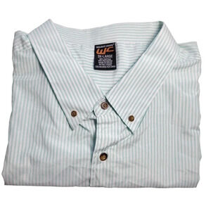NWT Walnut Creek Men's 3X Short-sleeve Lightweight Button-down, Striped